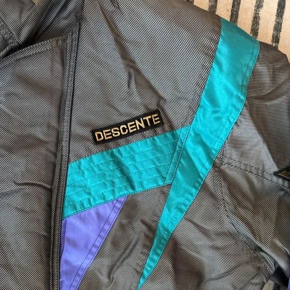 Vintage DESCENTE One-Piece Ski Suit |
Y2K Colorblock Snowsuit | Size L silver - Picture 12 of 14